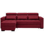ECKSOFA in Webstoff Rot  179/240 cm  - Rot/Schwarz, Design, Kunststoff/Textil (179/240cm) - Carryhome