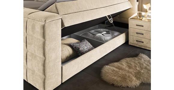 BOXSPRINGBETT 180/200 cm  in Sandfarben  - Sandfarben, KONVENTIONELL, Textil (180/200cm) - Carryhome