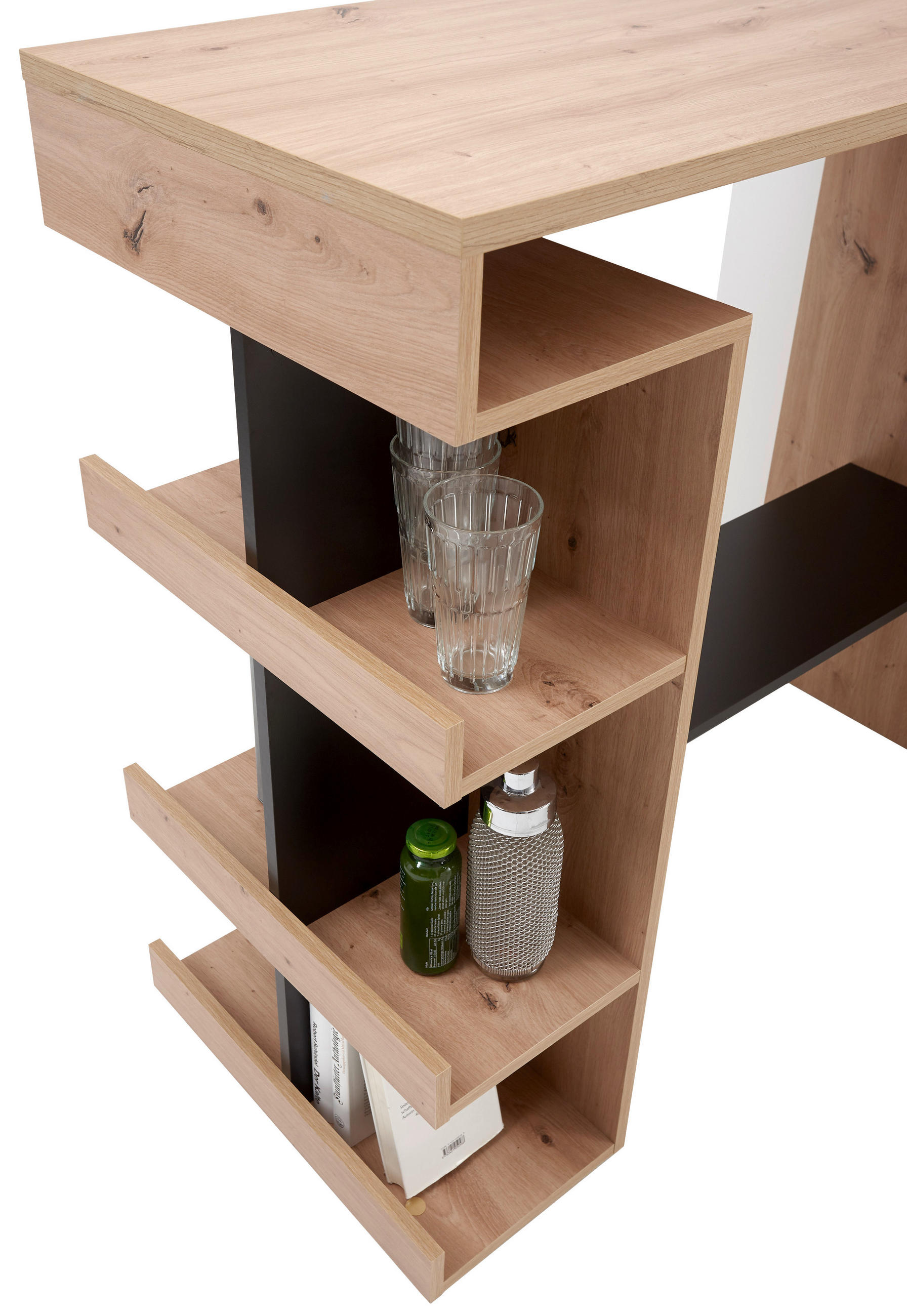 BARTISCH in Holzwerkstoff 108/50/103 cm   - Schwarz/Eiche Artisan, KONVENTIONELL, Holzwerkstoff (108/50/103cm) - Livetastic