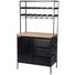 BAR in Schwarz, Akaziefarben - Schwarz/Akaziefarben, Trend, Holz/Holzwerkstoff (80/153/45cm) - Ambia Home BAR in Schwarz, Akaziefarben - Schwarz/Akaziefarben, Trend, Holz/Holzwerkstoff (80/153/45cm) - Ambia Home