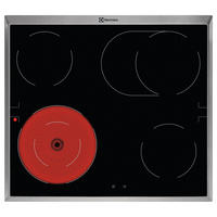 GLASKERAMIKKOCHFELD LRD6406XK  - Edelstahlfarben/Schwarz, Basics, Glas/Metall (57,6/4,0/51,6cm) - Electrolux