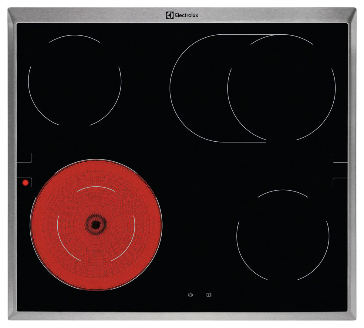 HERDSET ELXH3K  - Edelstahlfarben/Schwarz, Basics, Glas/Metall (59,5/59,8/54,8cm) - Electrolux
