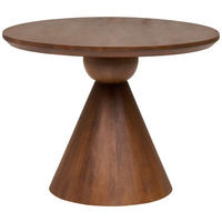 ESSTISCH Echtholz  Holz schnell aufzubauende und stabile Arbeitsfläche rund Walnussfarben  - Walnussfarben, MODERN, Holz (100cm) - Livetastic