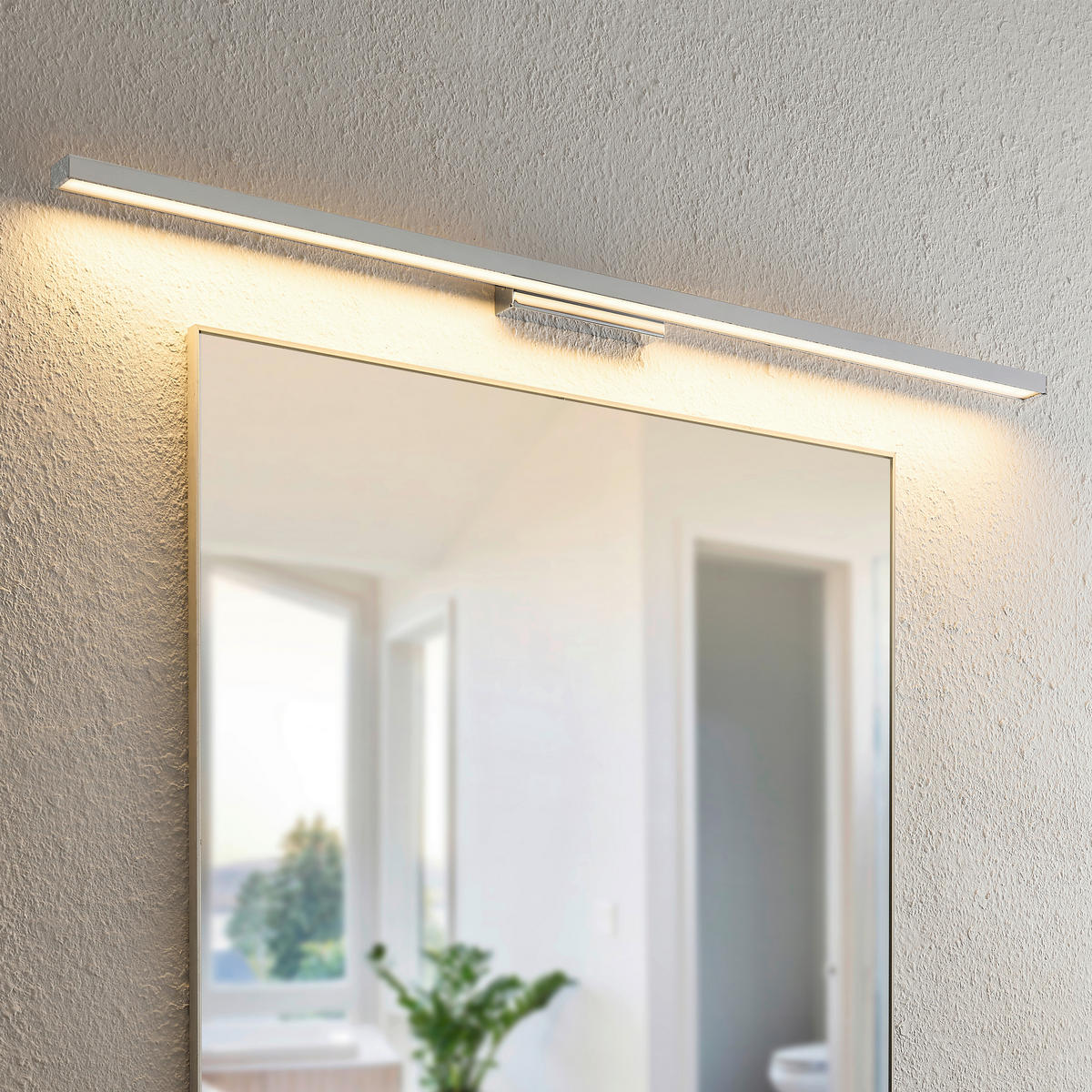 LED-WANDLEUCHTE Aurora 120/5/7 cm   - Alufarben, Basics, Kunststoff/Metall (120/5/7cm) - Novel