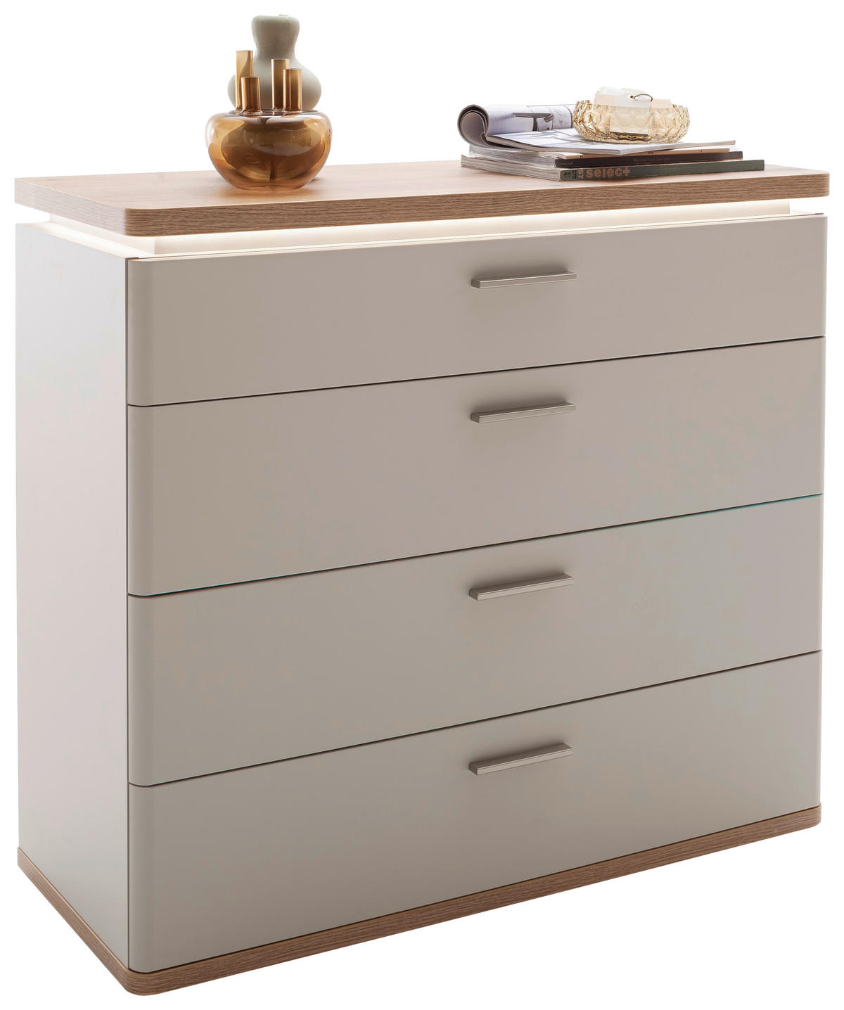 KOMMODE  in 100/90/41 cm  - Kaschmir/Eichefarben, Design, Holz/Holzwerkstoff (100/90/41cm) - Venda