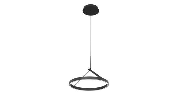 LED-HÄNGELEUCHTE Aero 45/150 cm   - Schwarz, Design, Metall (45/150cm) - Dieter Knoll