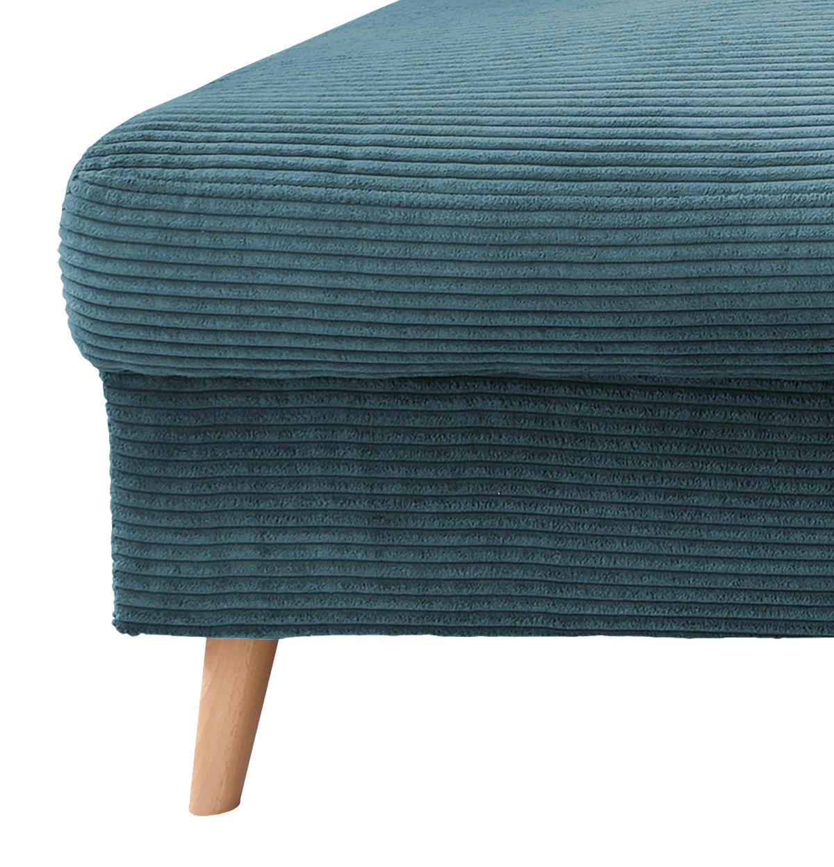 WOHNLANDSCHAFT in Cord Petrol  - Petrol/Naturfarben, KONVENTIONELL, Holz/Textil (200/301/150cm) - P & B