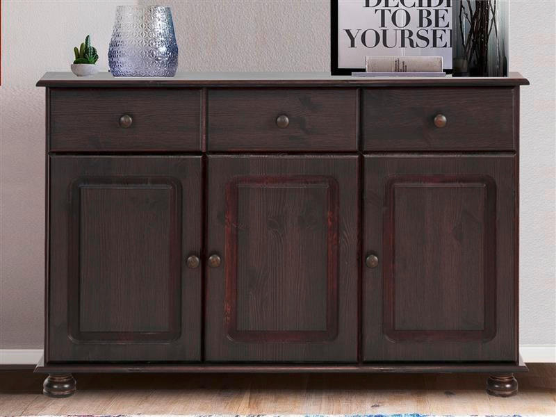 SIDEBOARD Mette  in 118/76/35 cm  - Dunkelbraun, Design, Holz/Metall (118/76/35cm) - MID.YOU