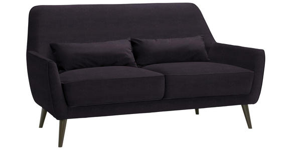 3-SITZER-SOFA in Mikrofaser Dunkelgrau - Dunkelgrau/Schwarz, Trend, Holz/Textil (160/86/80cm) - Carryhome