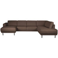 SOFFA i flatväv rostfärgad  - svart/rostfärgad, Design, metall/trä (310/78/197cm) - Pure Home Comfort