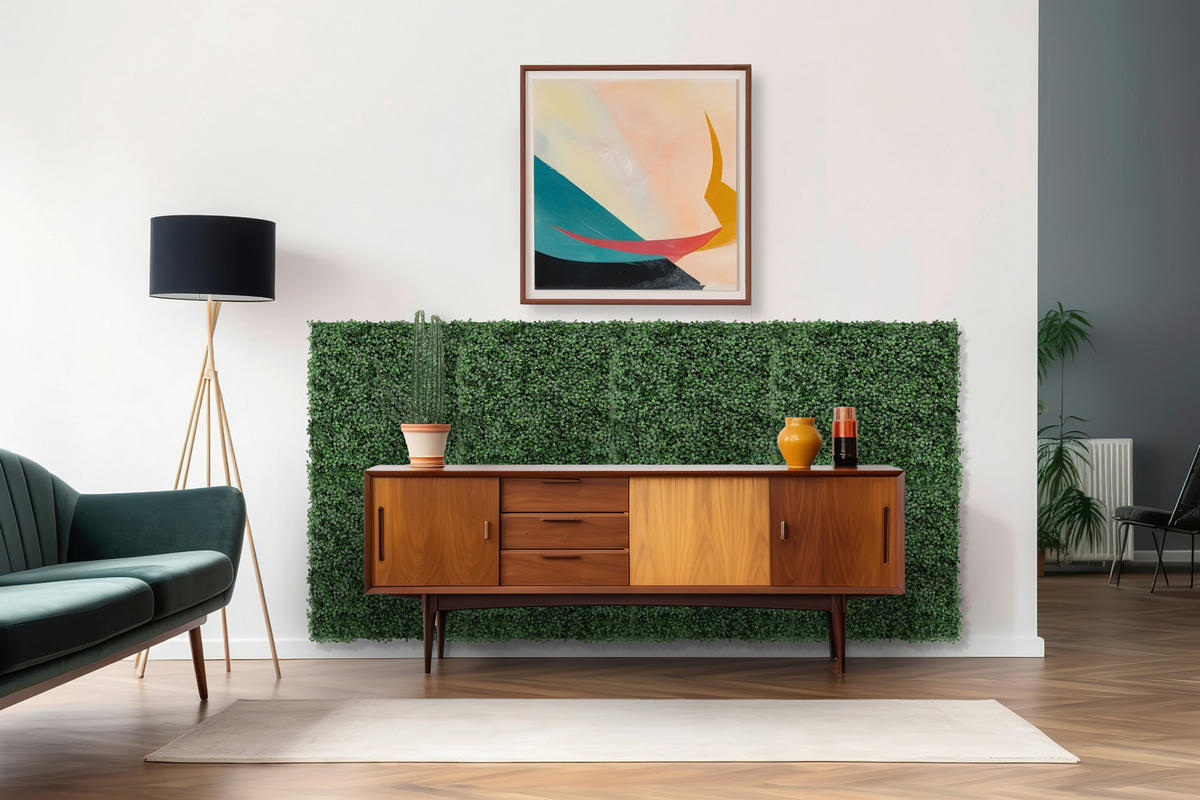 AKUSTIKPANEEL Modular Wall System Design Flora 52/52/2,2 cm  - Dunkelgrün, KONVENTIONELL, Kunststoff (52/52/2,2cm) - Jangal