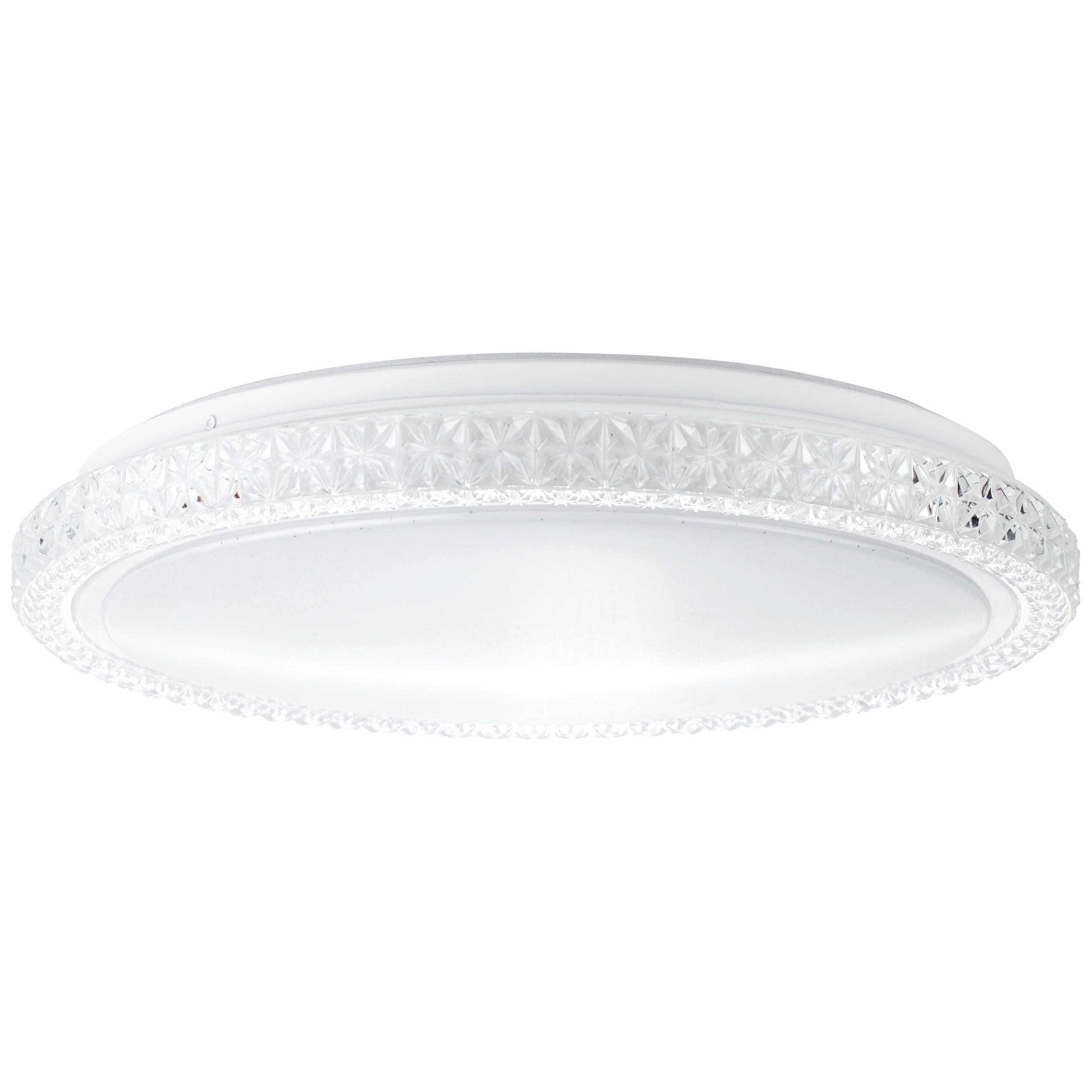 LED-DECKENLEUCHTE  40/8 cm    - Chromfarben/Weiss, Konventionell, Kunststoff/Metall (40/8cm) - Brilliant