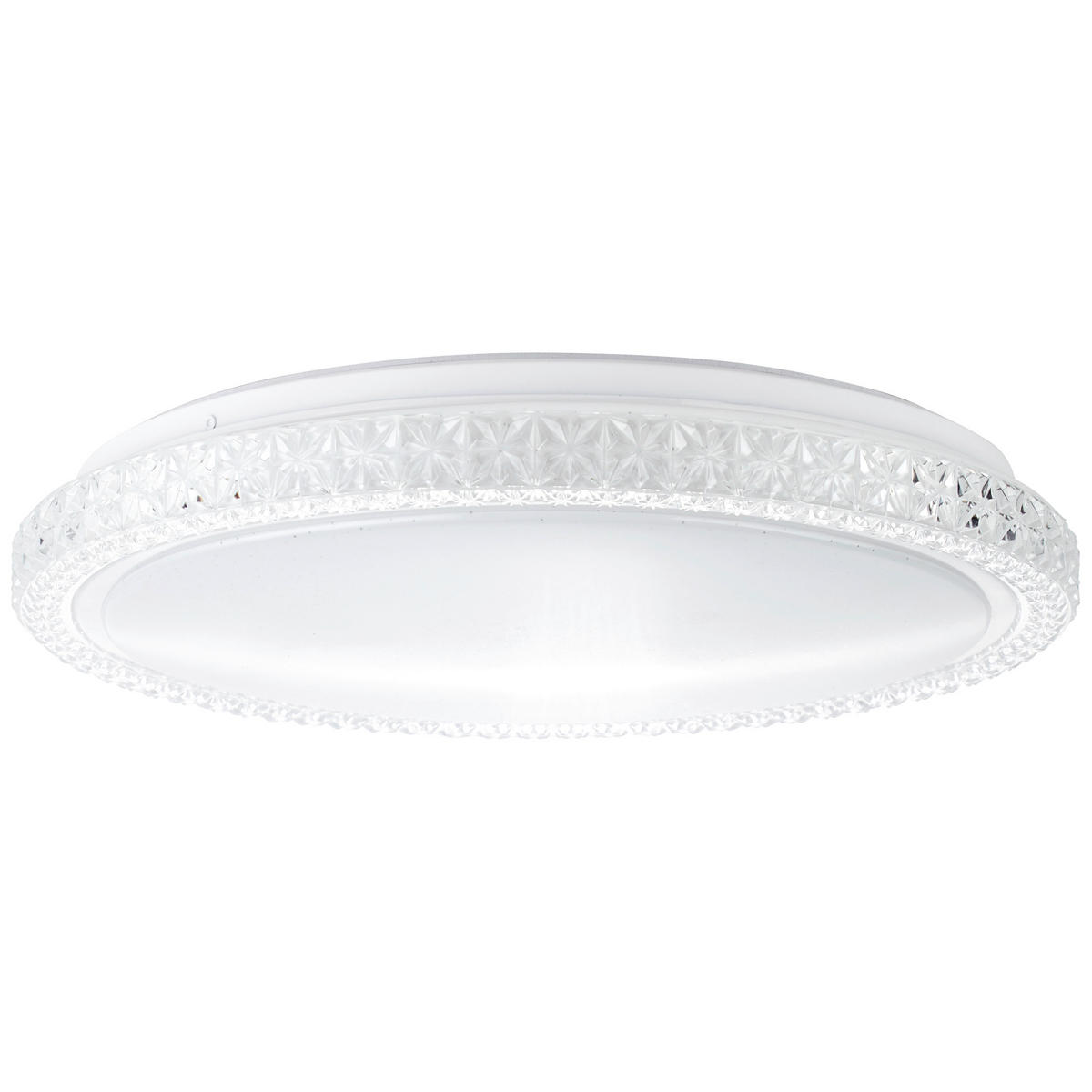LED-DECKENLEUCHTE  40/8 cm    - Chromfarben/Weiss, Konventionell, Kunststoff/Metall (40/8cm) - Brilliant