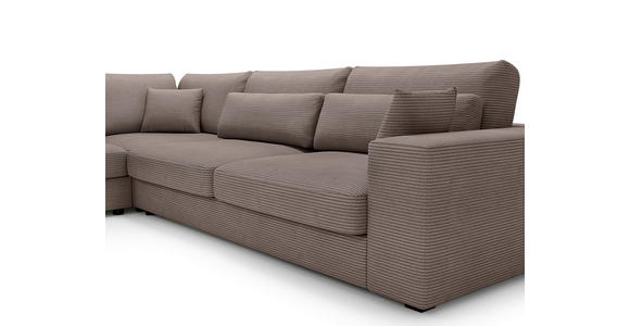 ECKSOFA in Cord Braun  - Schwarz/Braun, KONVENTIONELL, Kunststoff/Textil (250/314cm) - Carryhome