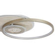 LED-DECKENLEUCHTE Travera 54,5/43/8 cm  - Sandfarben/Chromfarben, Design, Kunststoff/Stein (54,5/43/8cm) - Novel