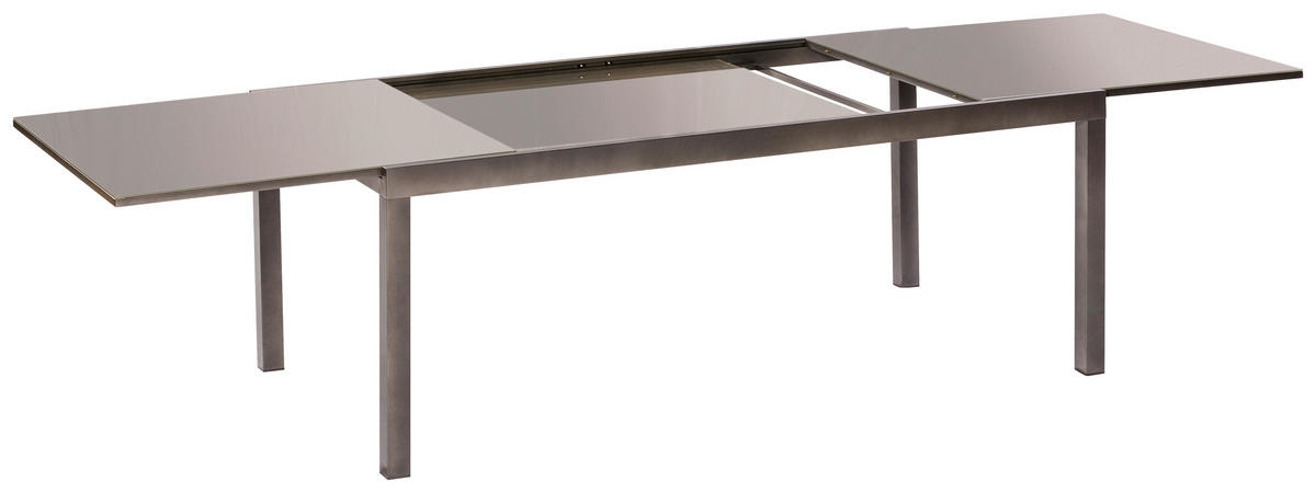 GARTENSET Aluminium  - Graphitfarben/Grau, MODERN, Textil/Metall - Gardenson