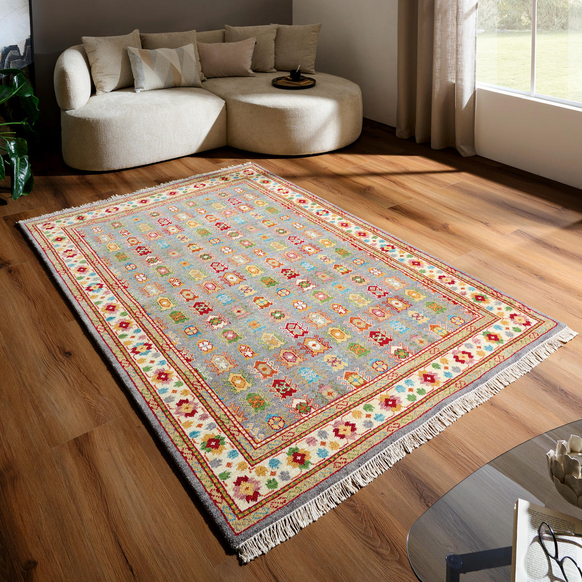 Covor Oriental  Tschi Tschi Grey  - gri, Lifestyle, textil (120/180cm) - Cazaris