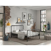 KINDER-/JUNIORBETT - Schwarz, ROMANTIK / LANDHAUS, Holz/Metall (140/200cm) - Vipack