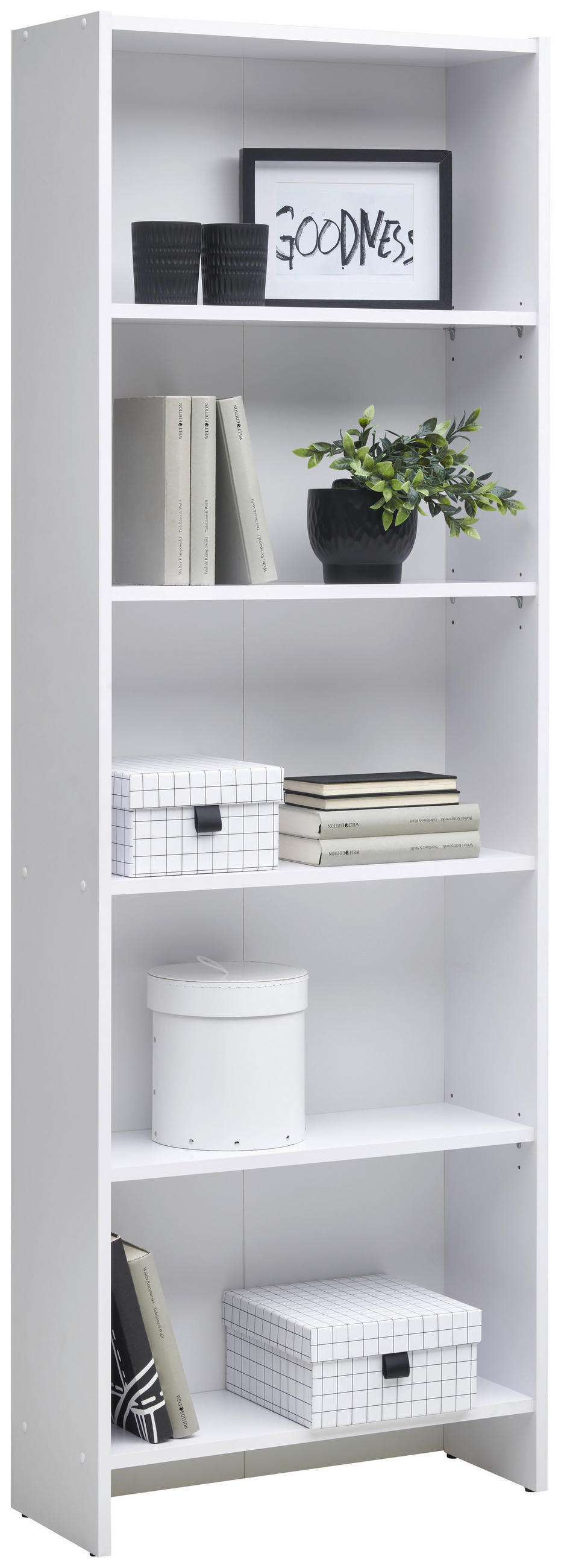 REGAL Weiß  - Weiß, Design, Holzwerkstoff (60/175/24cm) - Carryhome