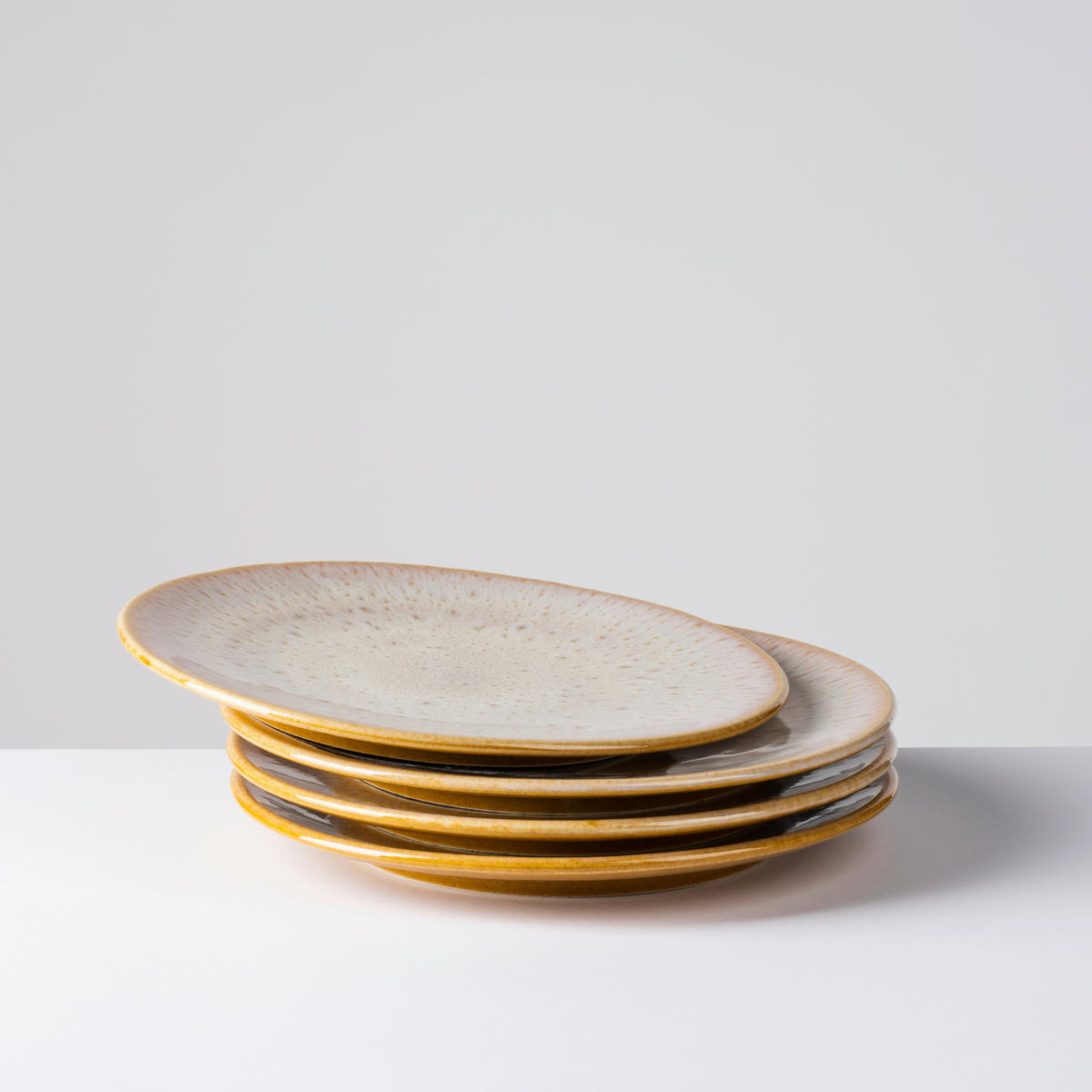 SPEISETELLERSET Weiß, Dunkelgelb 26/2,5 cm ALPENGLÜHEN  - Dunkelgelb/Weiß, Basics, Keramik (26/2,5cm) - Gipfelstück