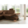 ECKSOFA in Mikrofaser Braun  - Wildeiche/Beige, Natur, Holz/Textil (286/236cm) - Voleo