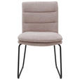 STUHL - Schwarz/Altrosa, Design, Textil/Metall (50/85/64cm) - Johann Jakob