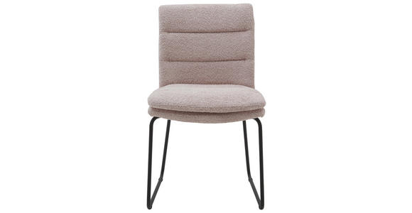 STUHL - Schwarz/Altrosa, Design, Textil/Metall (50/85/64cm) - Johann Jakob
