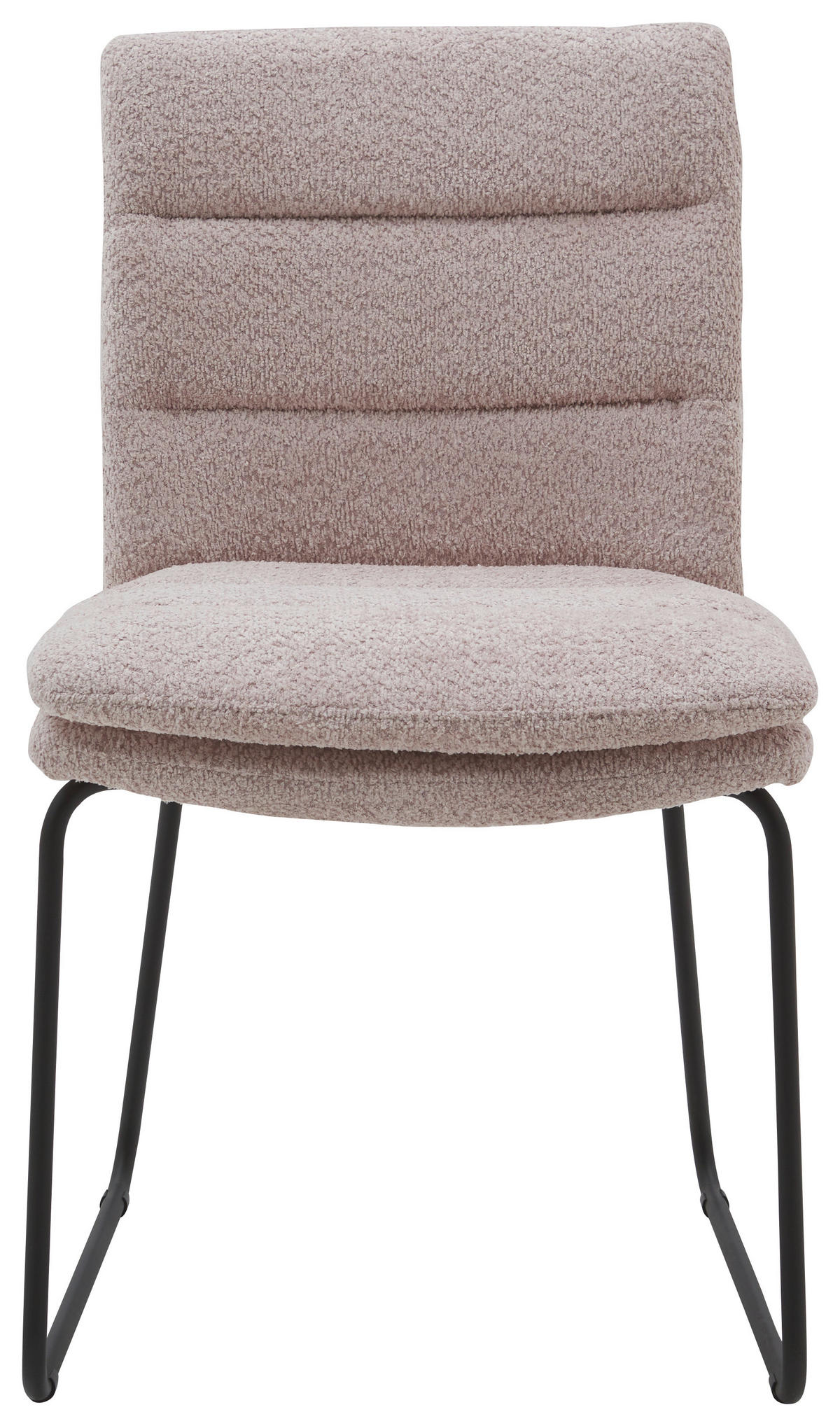 STUHL - Schwarz/Altrosa, Design, Textil/Metall (50/85/64cm) - Johann Jakob