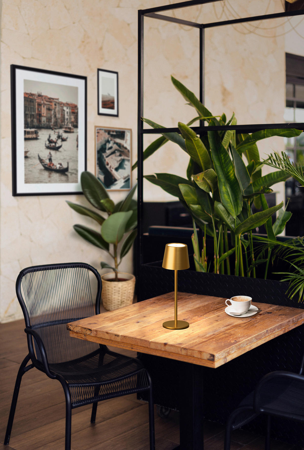 AKKU-TISCHLEUCHTE Roxi 9/27,5 cm  - Rostfarben, KONVENTIONELL, Metall (9/27,5cm)