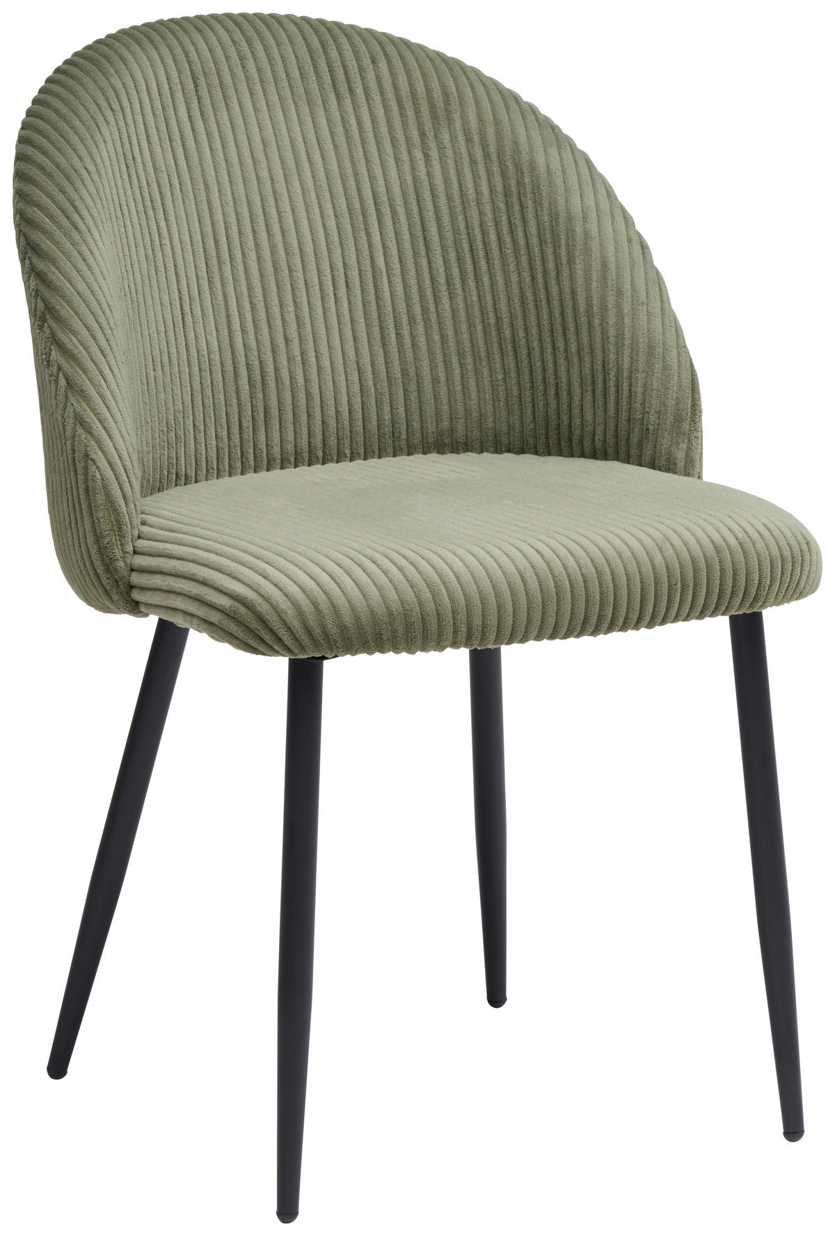 STUHL   Cord  - Schwarz/Grün, Basics, Textil/Metall (52/82/58cm) - Livetastic