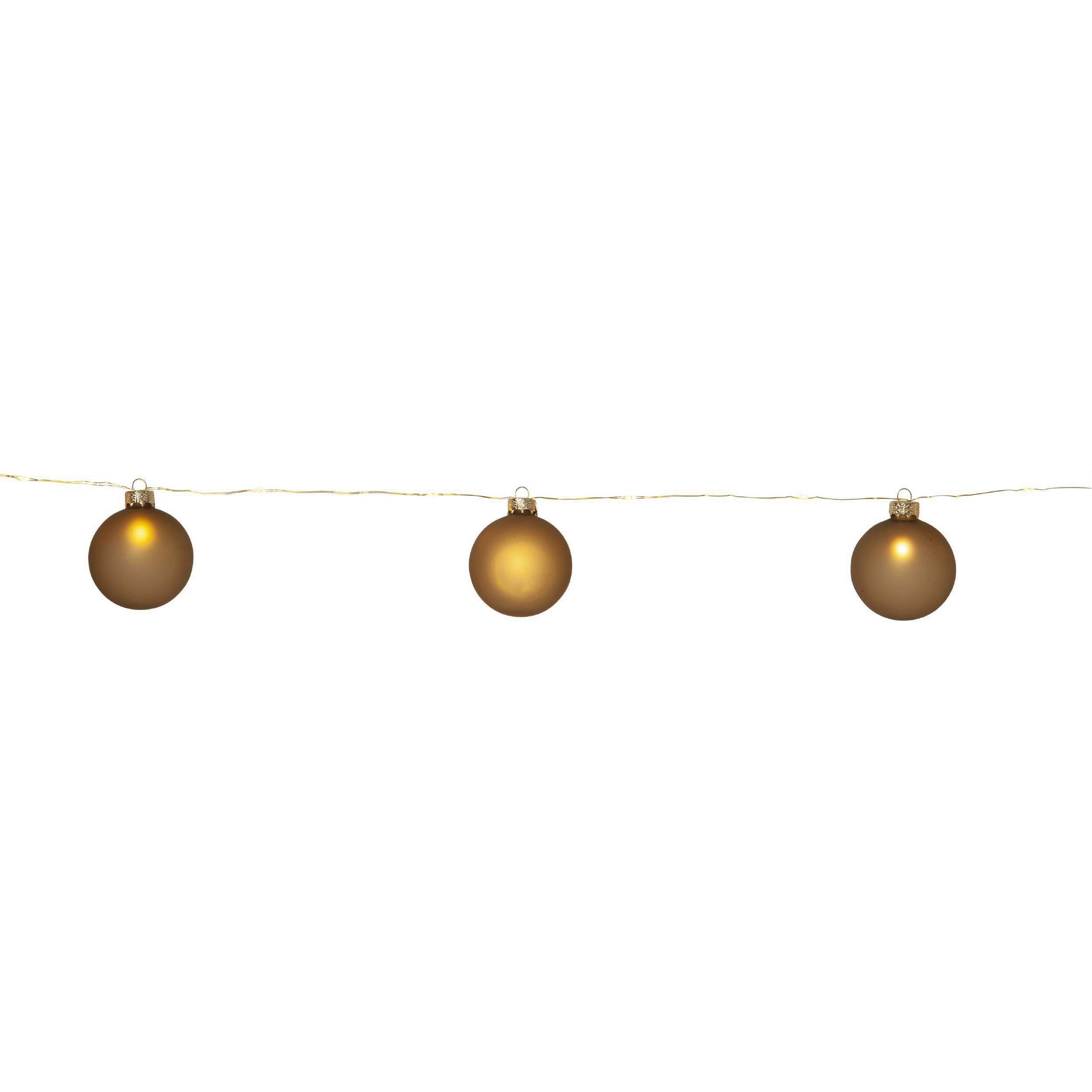 LICHTERKETTE  - Transparent/Goldfarben, Basics, Kunststoff/Metall (160/6/6cm) - Eglo
