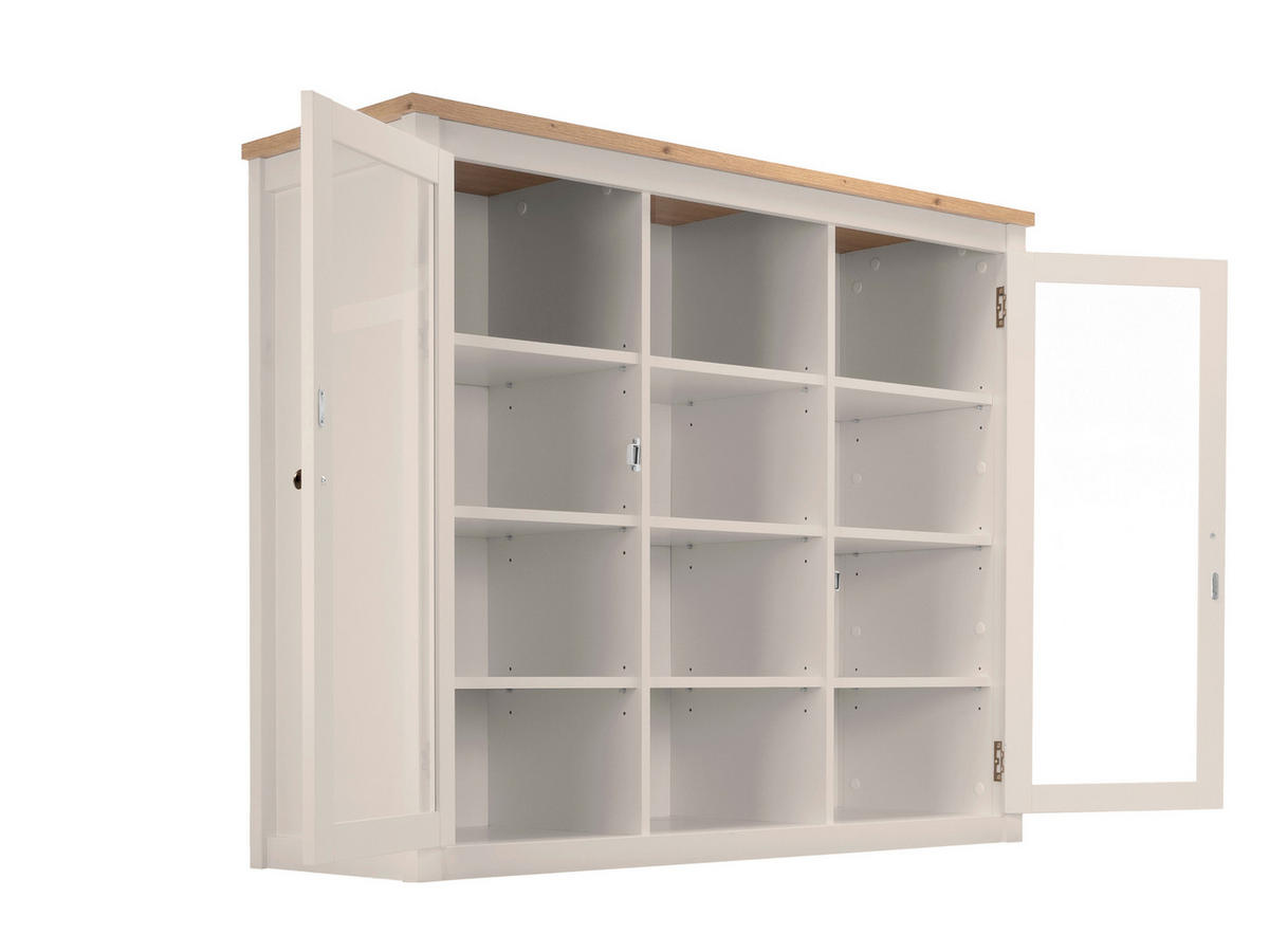 BUFFETAUFSATZ 119,6/100/40 cm   - Kaschmir/Eiche Artisan, Konventionell, Glas/Holzwerkstoff (119,6/100/40cm) - MID.YOU