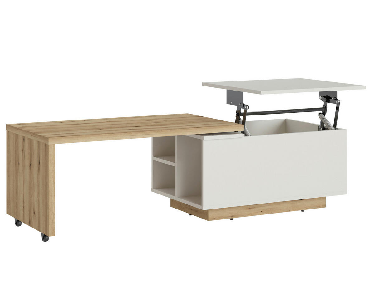 COUCHTISCH Eichefarben, Kaschmir  - Kaschmir/Eichefarben, Design, Holzwerkstoff (95/45,3/54cm) - Livetastic