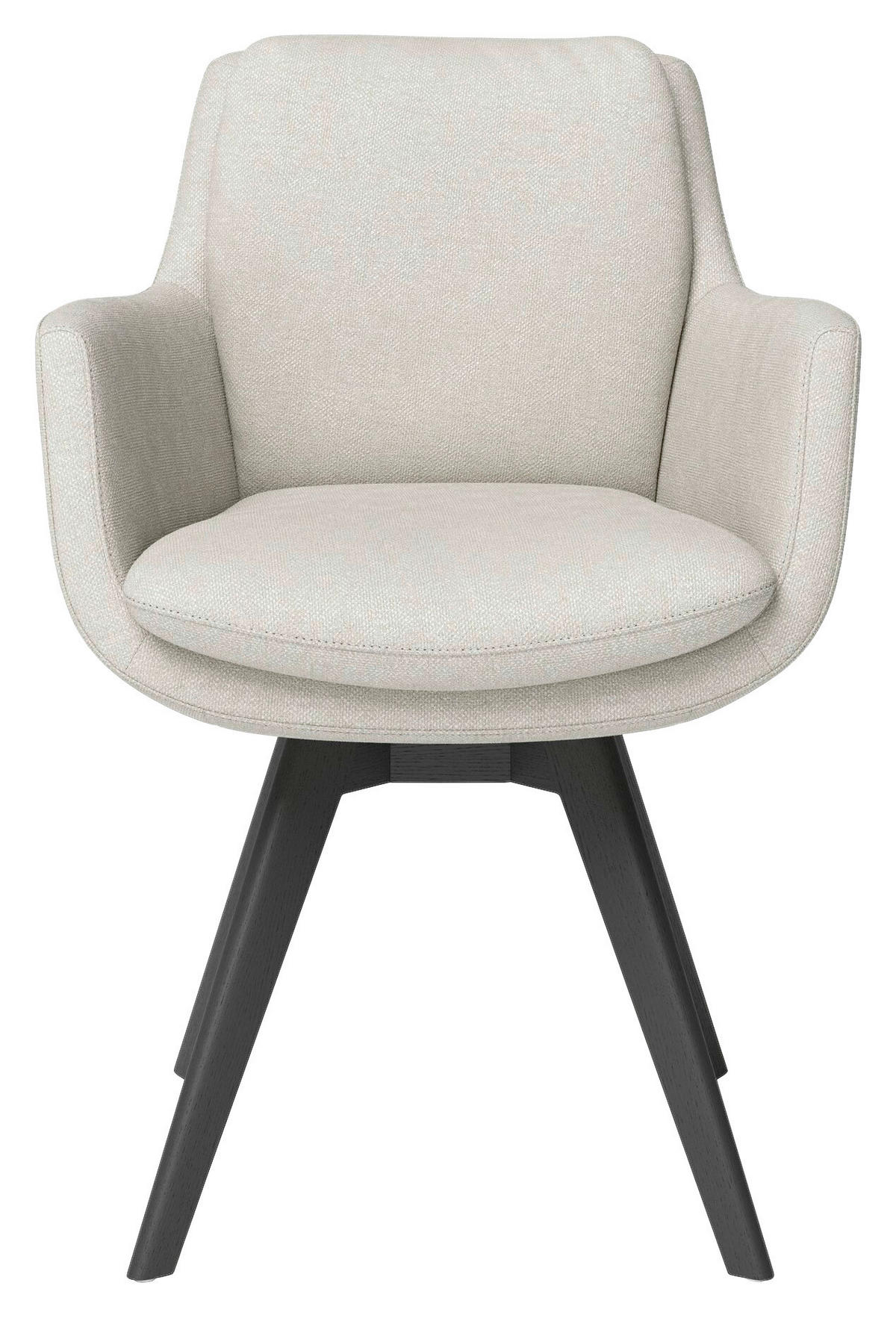 ARMLEHNSTUHL  in Chenille  - Eichefarben/Anthrazit, Design, Holz/Textil (63/83/65cm) - Joop!