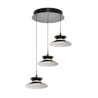 LED-HÄNGELEUCHTE Gubbio 49/150/49 cm  - Schwarzchrom, Design, Metall (49/150/49cm)