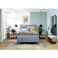 BOXSPRINGBETT 140/200 cm  in Hellblau  - Schwarz/Hellblau, Design, Textil/Metall (140/200cm) - Esposa