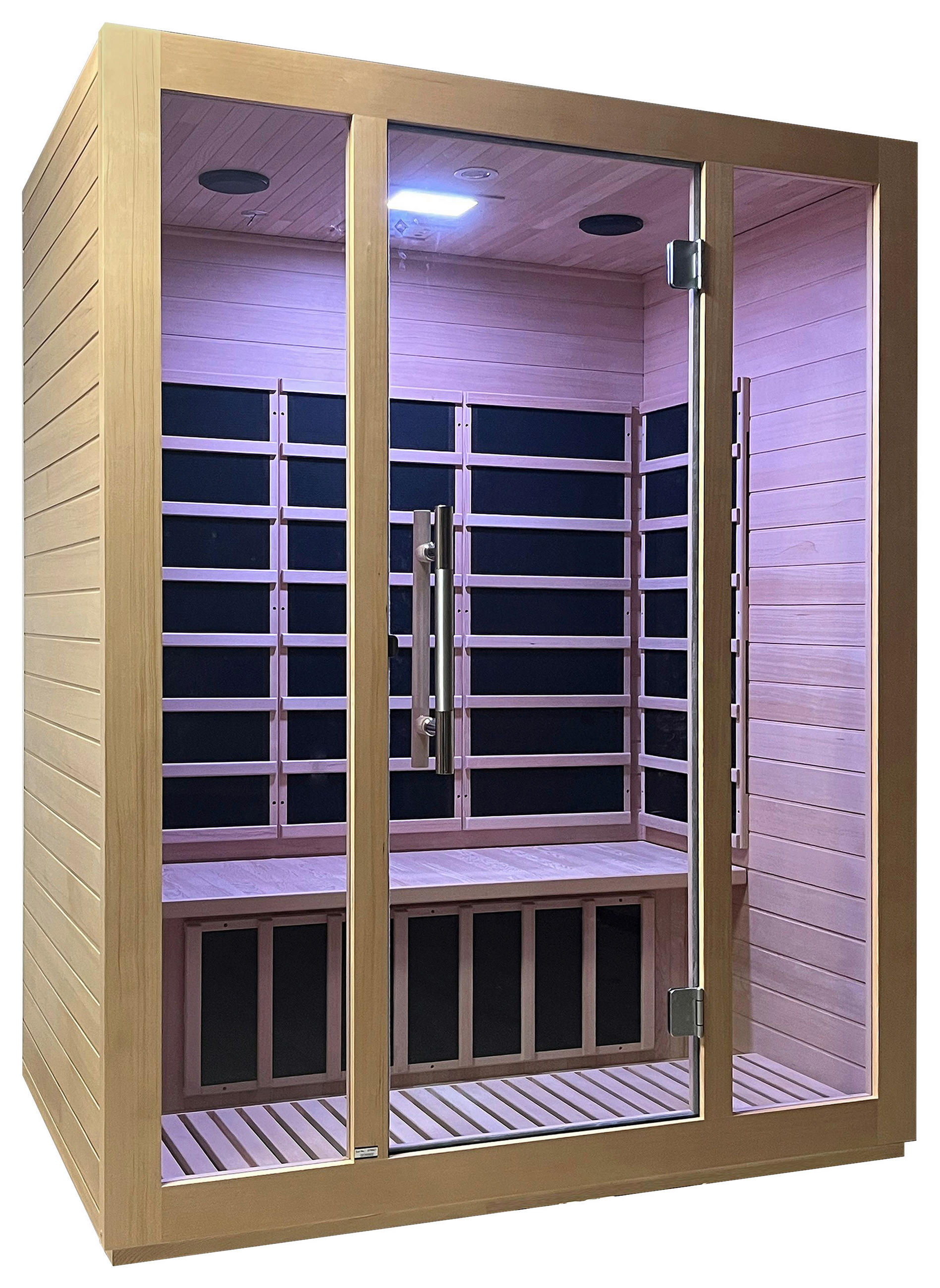 INFRAROTKABINE HÖNEFOSS III für 3 Personen HÖNEFOSS III  - KONVENTIONELL, Holz (153/195/105cm)