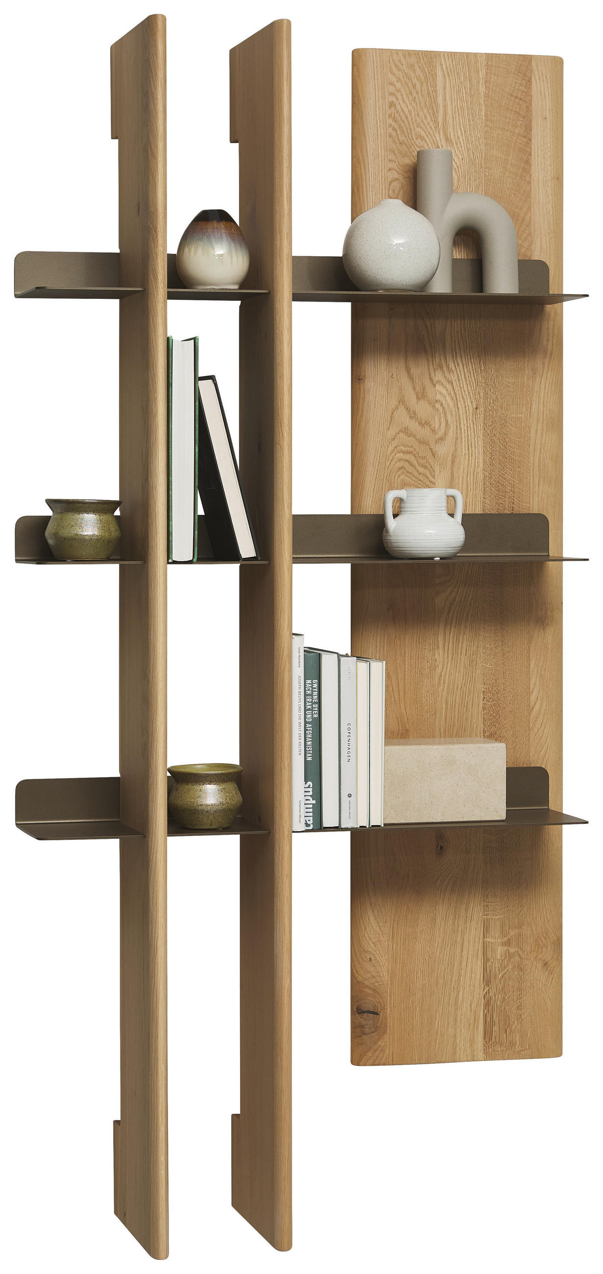 WANDPANEEL Bronzefarben, Wildeiche  74,9/152,3/25 cm  - Wildeiche/Bronzefarben, Natur, Holz/Metall (74,9/152,3/25cm) - Valnatura