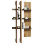 WANDPANEEL Bronzefarben, Wildeiche  74,9/152,3/25 cm  - Wildeiche/Bronzefarben, Natur, Holz/Metall (74,9/152,3/25cm) - Valnatura