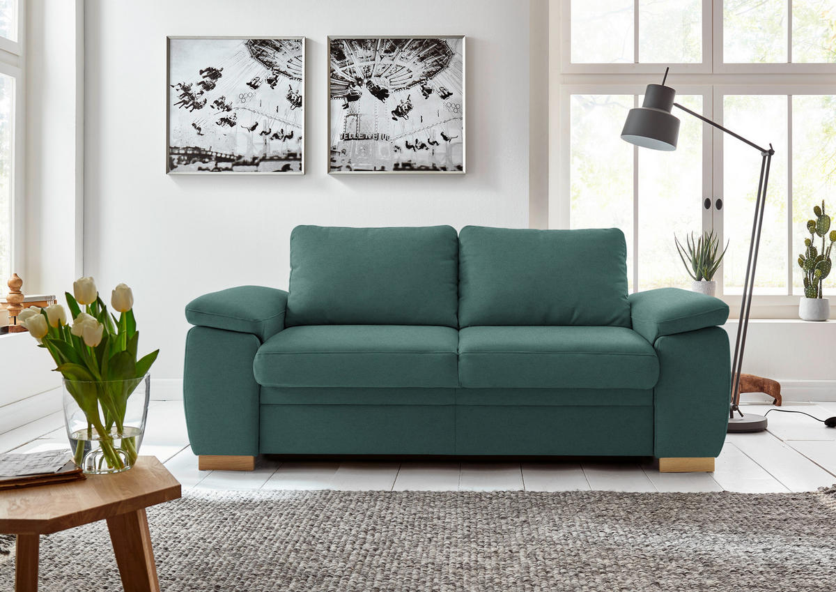 SCHLAFSOFA  in Chenille Opal  - Opal, KONVENTIONELL, Holz/Textil (166/90/100cm) - Beldomo Style