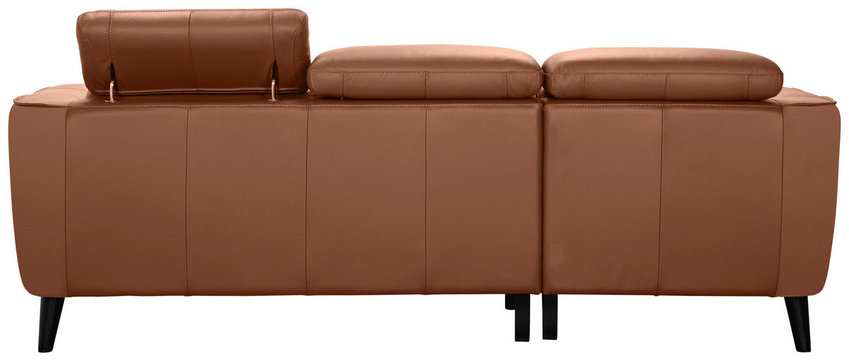 ECKSOFA Cognac Echtleder  - Cognac, KONVENTIONELL, Leder/Holz (223/92,5/173cm) - MID.YOU