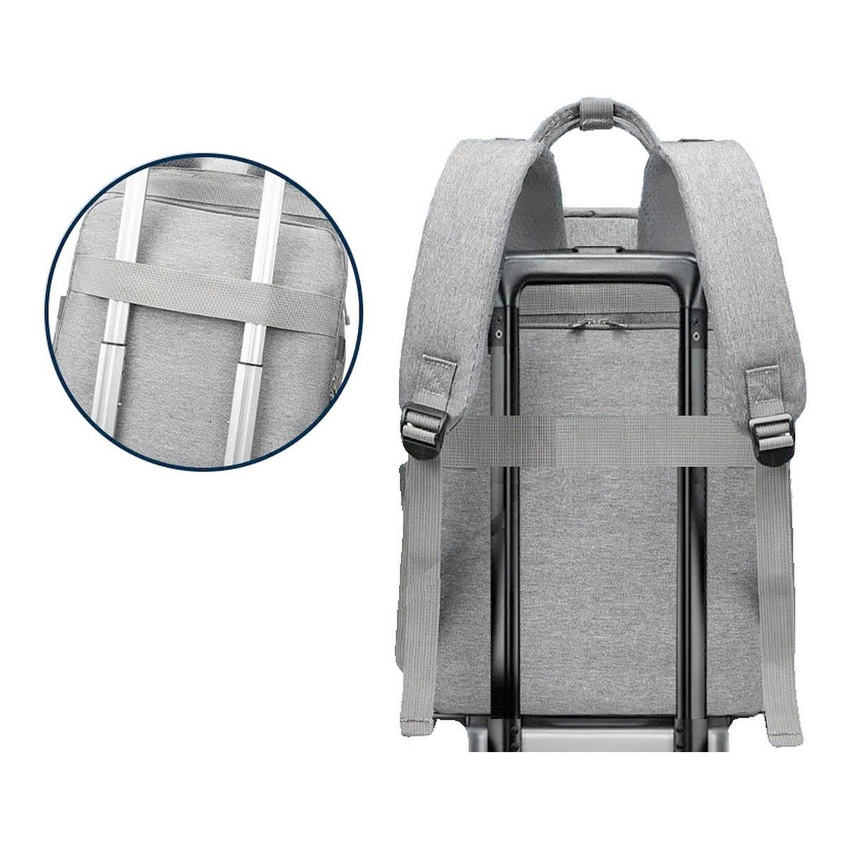 WICKELRUCKSACK Stella Bag Deluxe  - Hellgrau, Basics, Textil (30/40/21cm)