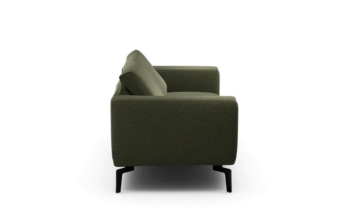 2-SITZER-SOFA Chenille Waldgrün  - Waldgrün/Schwarz, Design, Textil/Metall (180/86/86-94cm) - SENSOO
