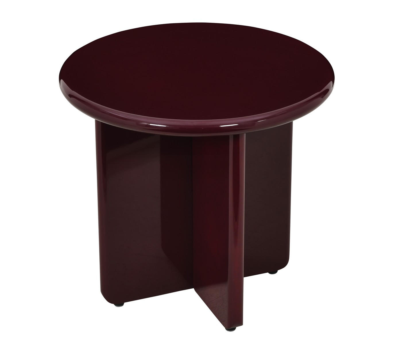 COUCHTISCH 50/50/45 cm rund Rot  - Rot, Design, Holzwerkstoff (50/50/45cm) - MID.YOU