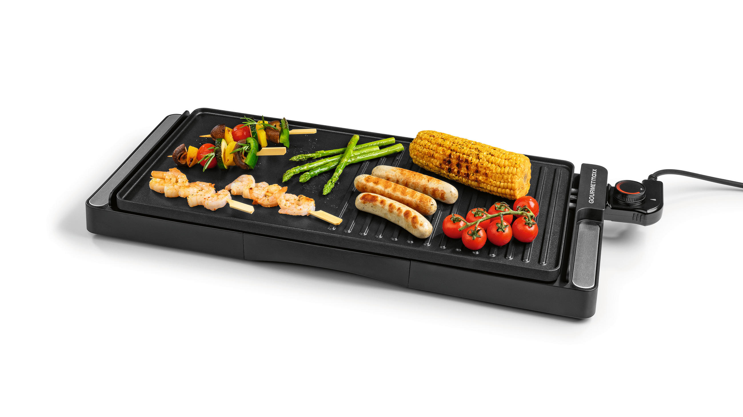 TISCHGRILL GOURMETmaxx  - Schwarz, Basics, Metall (59,3/26,2/5,9cm)
