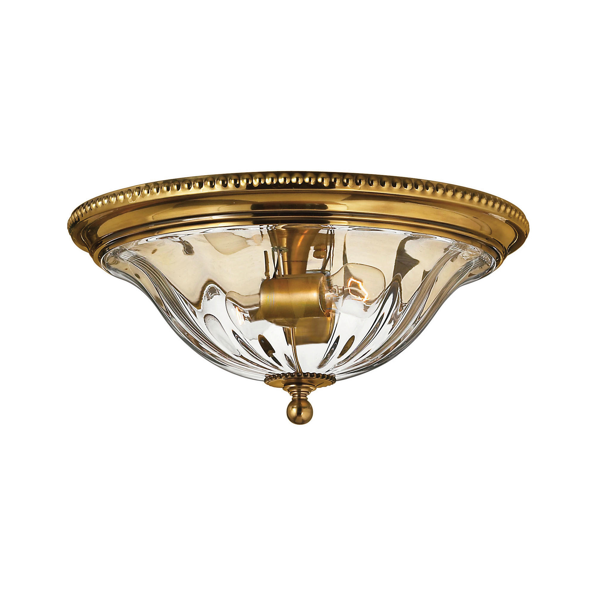 DECKENLEUCHTE 41.1/18.6 cm - Messingfarben, Lifestyle, Glas/Metall (41.1/18.6cm) - Elstead Lighting