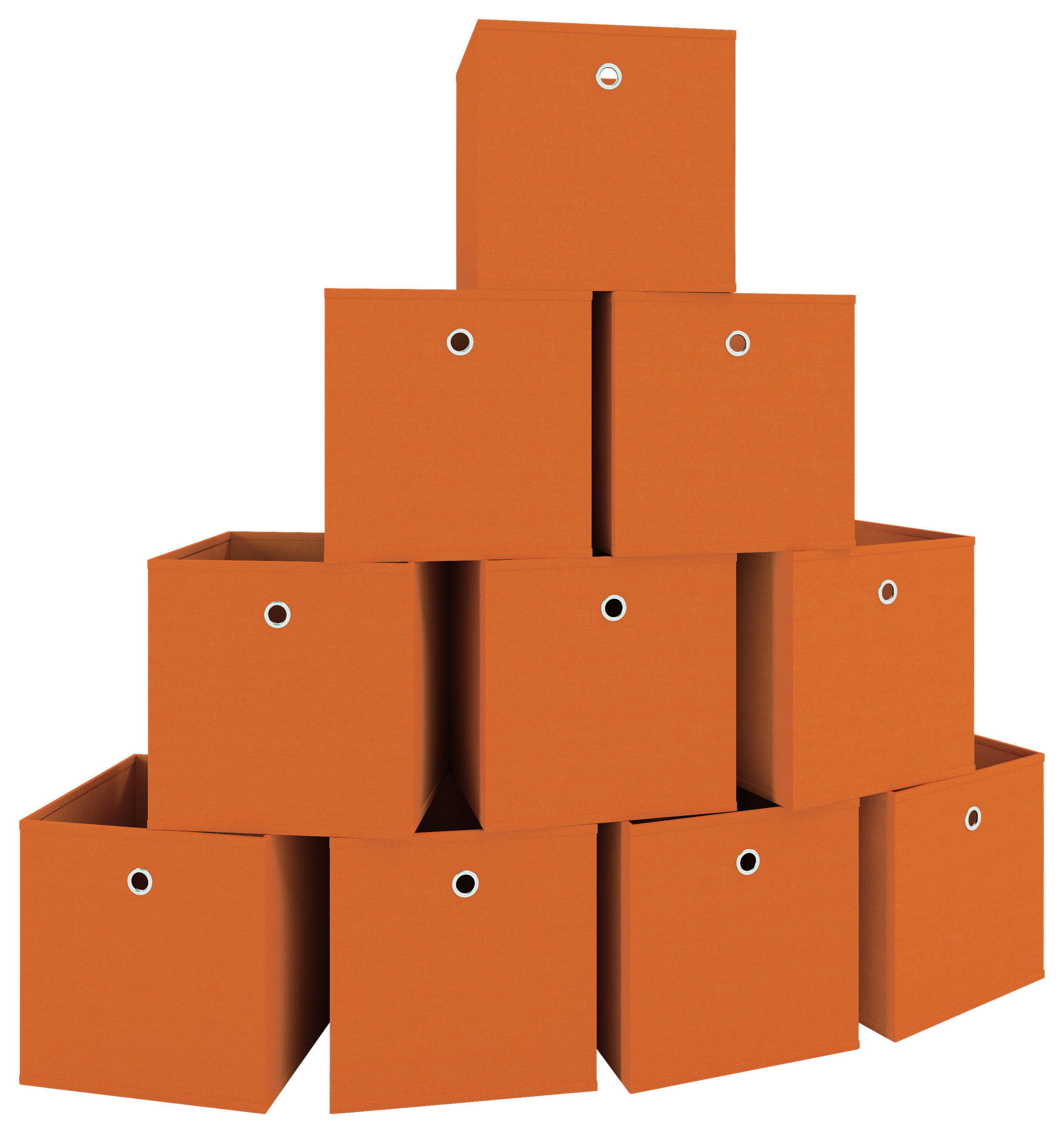 FALTBOX 27/28/27 cm  - Orange, MODERN, Textil (27/28/27cm) - MID.YOU
