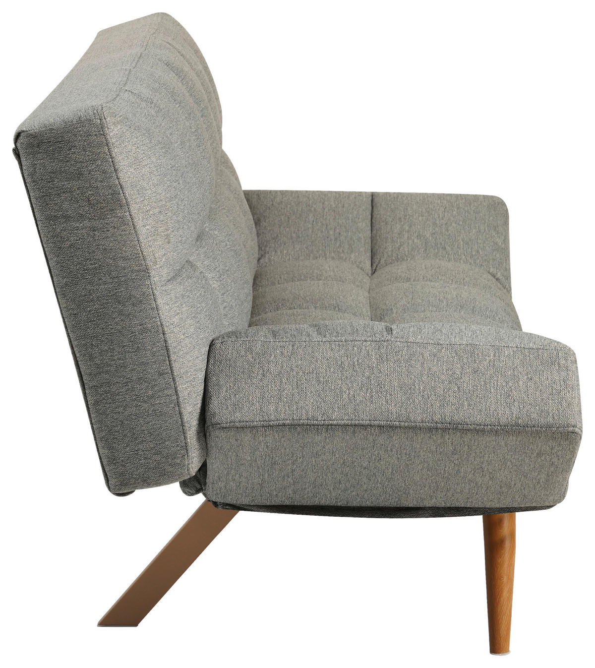 SCHLAFSOFA in Textil Hellgrau  - Hellgrau/Naturfarben, Design, Textil/Metall (182/87/82cm) - Livetastic