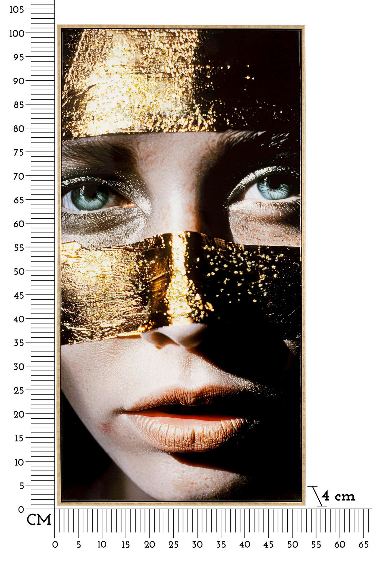 LEINWANDBILD  - Goldfarben, Basics, Holz/Kunststoff (52/102/4cm)