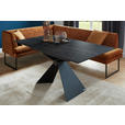 ESSTISCH in Metall, Keramik 160/90/75 cm  - Schwarz, Design, Keramik/Metall (160/90/75cm) - Dieter Knoll